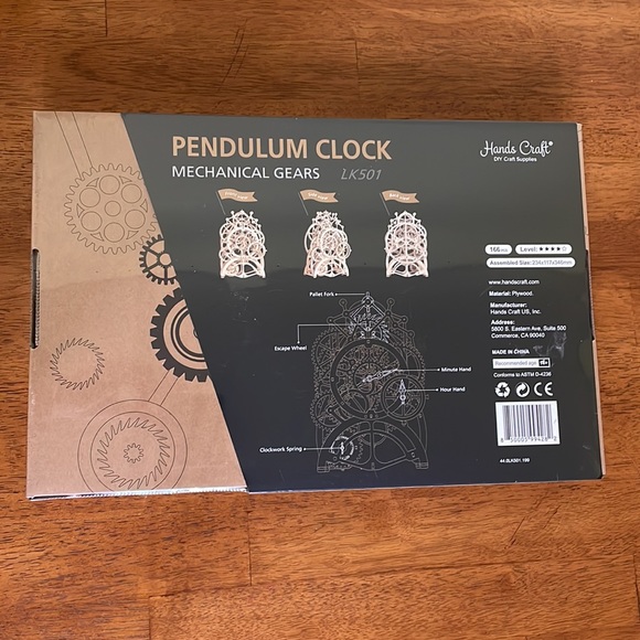 Hands Craft Pendulum Clock Mechanical Gears LK501 3D Wooden Puzzle *PRICE FIRM* - Picture 6 of 8